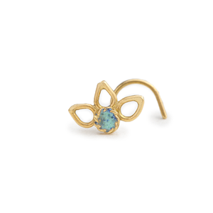 Flower Nose Stud in 14k Gold with Enamel - Lucie