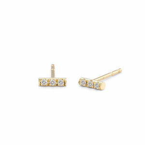 Bia diamond bar earrings