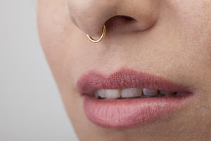 14kt Solid Gold Septum Ring Jewelry - Camille