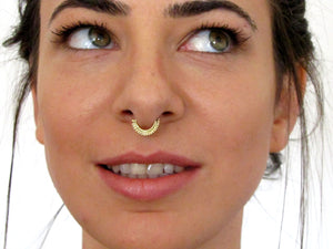 14k Gold Indian Nose Ring Jewelry - Samantha