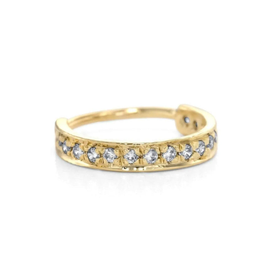 Diamond Nose Ring - 14k Gold Hoop With Sparkling Conflict Free Diamonds
