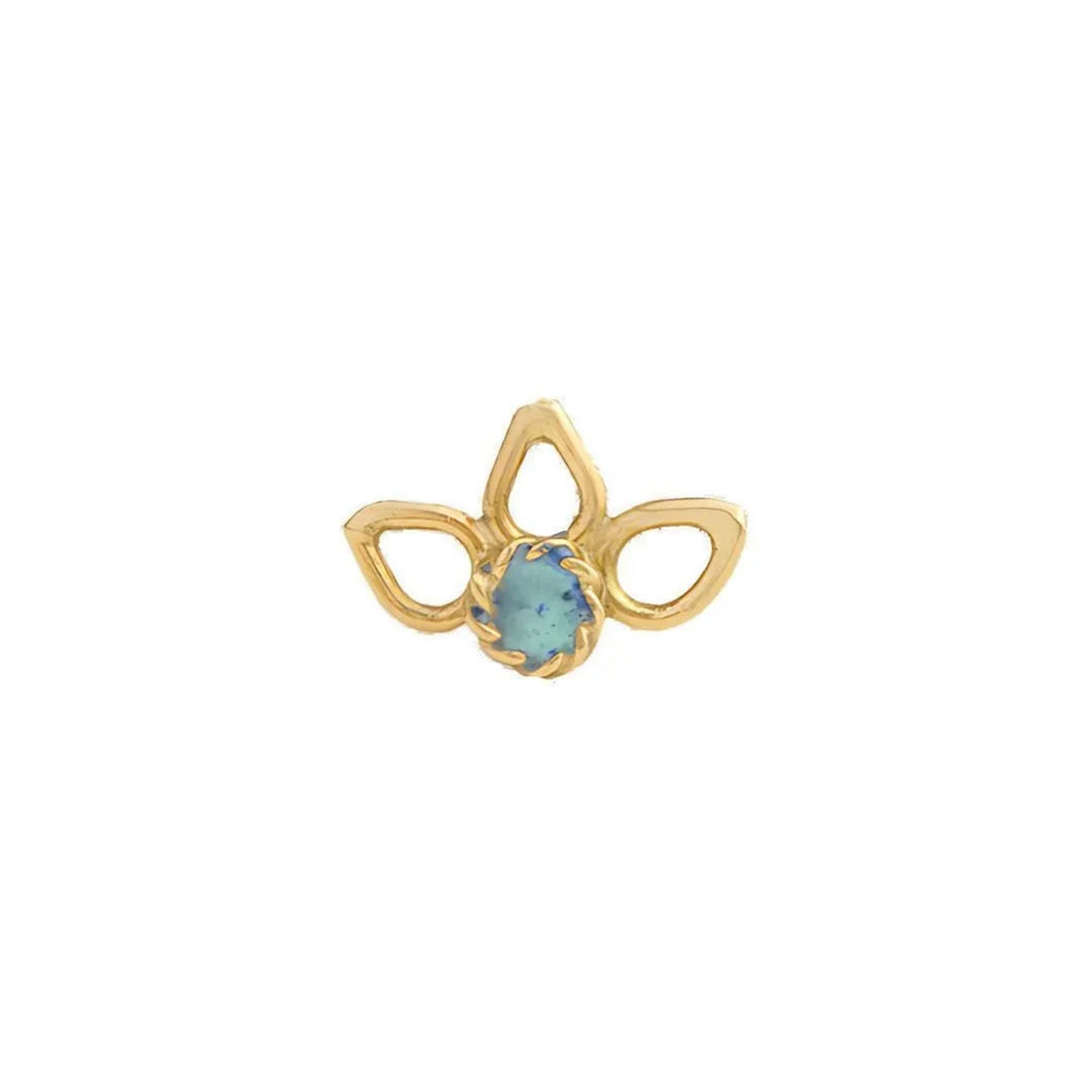 Enamel lotus stud