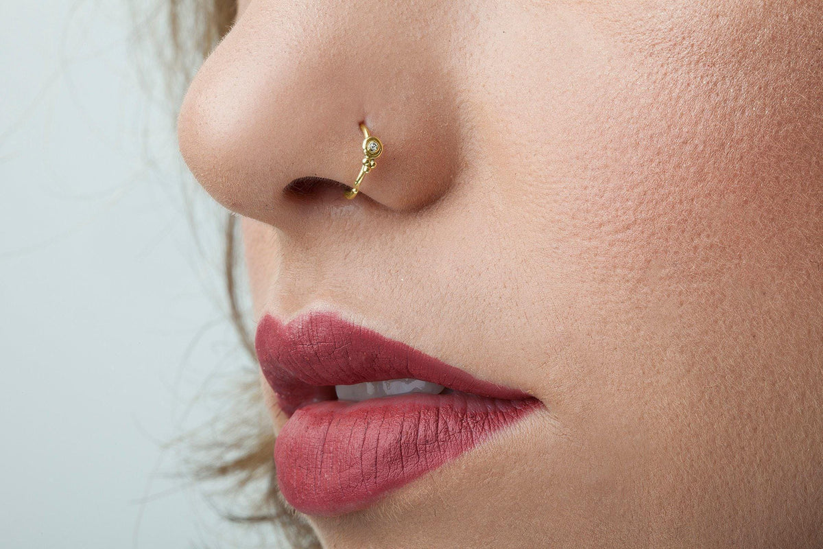 A close-up of a person's face, focusing on their lips and nose.