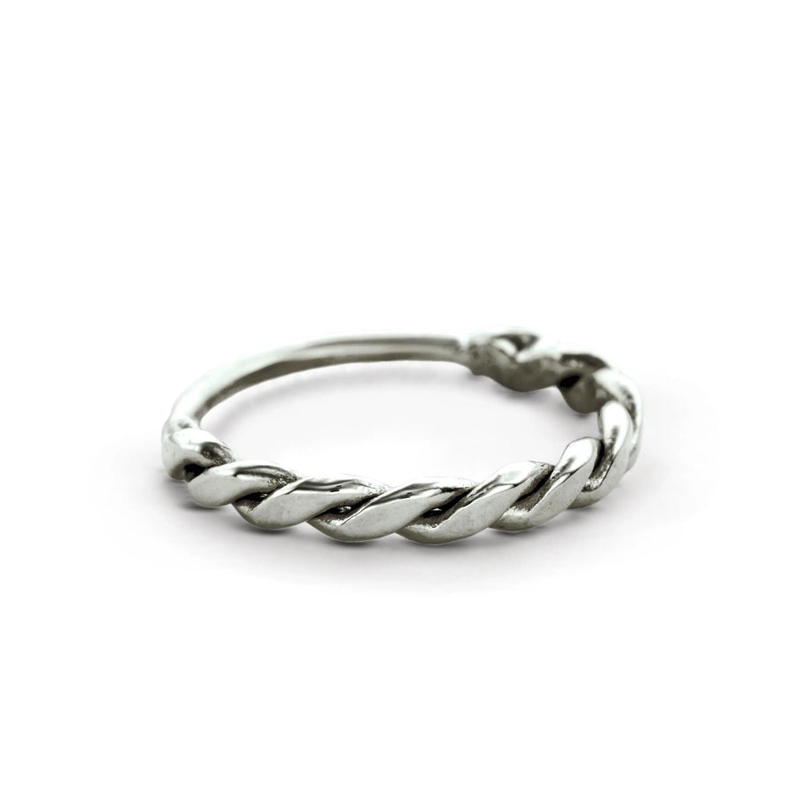 Sterling Silver Nose Ring - Handmade Braided 20 Gauge Custom Fit Hoop