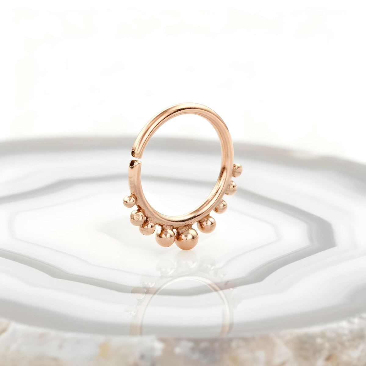 14k Gold Helix Hoop – Solid Gold Cartilage Piercing Jewelry, Nickel Free