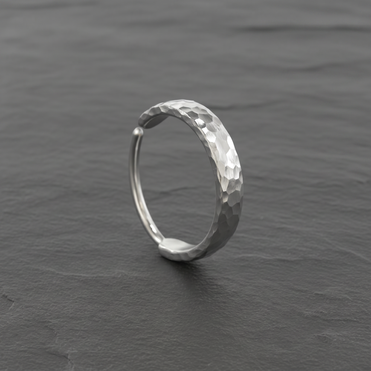 Silver Nose Ring for Men · Hammered Men's Nose Hoop