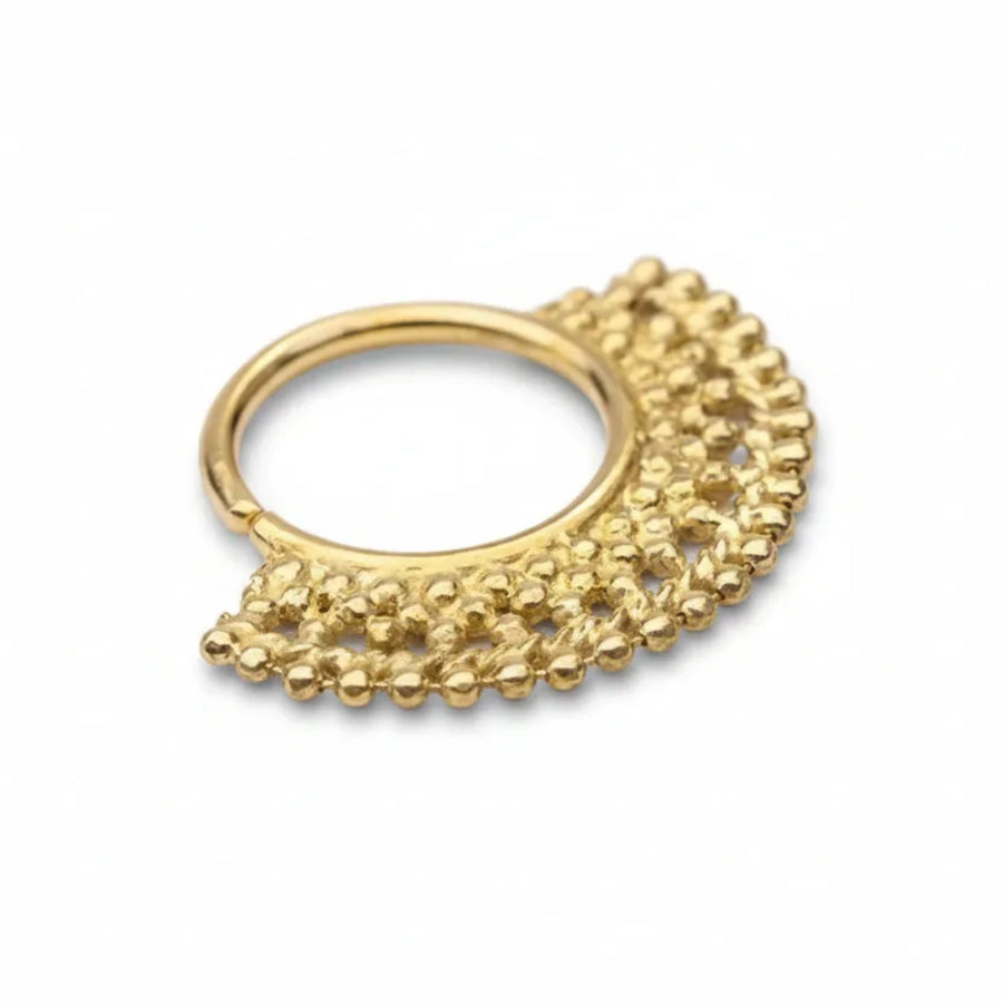 Tribal Daith Hoop Solid 14k Gold | Custom Gauge Size Handcrafted Earrings