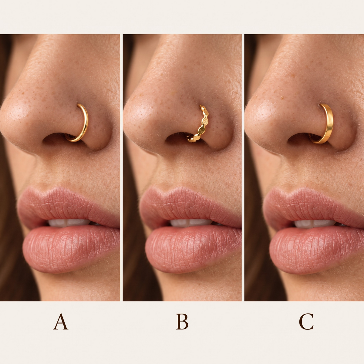 A, B, C