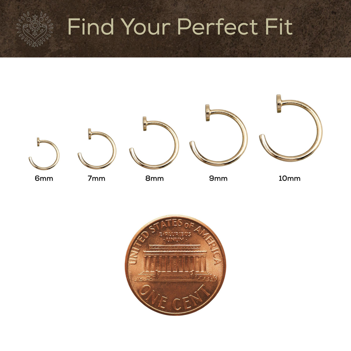 14k Gold Nose Hoop – Handcrafted Small Gold Hoop With Comfortable Fit & Hand-Smoothed Tips