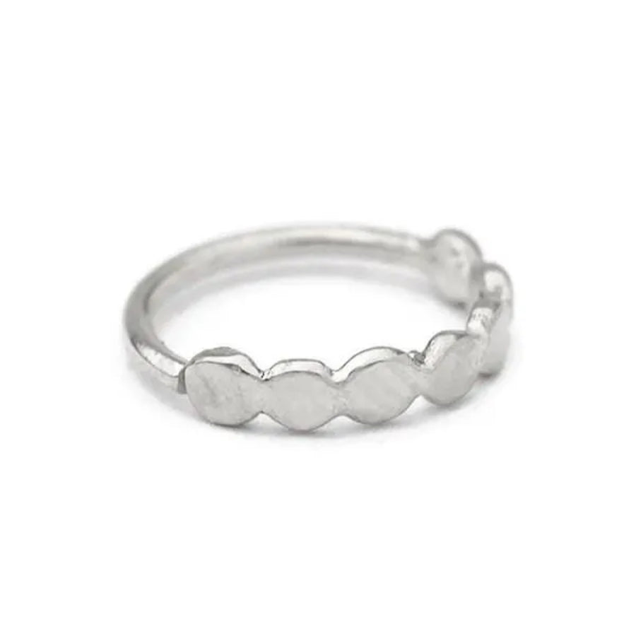 Silver Nose Hoop - Handmade Hammered Design | 20 Gauge Piercing, Small
