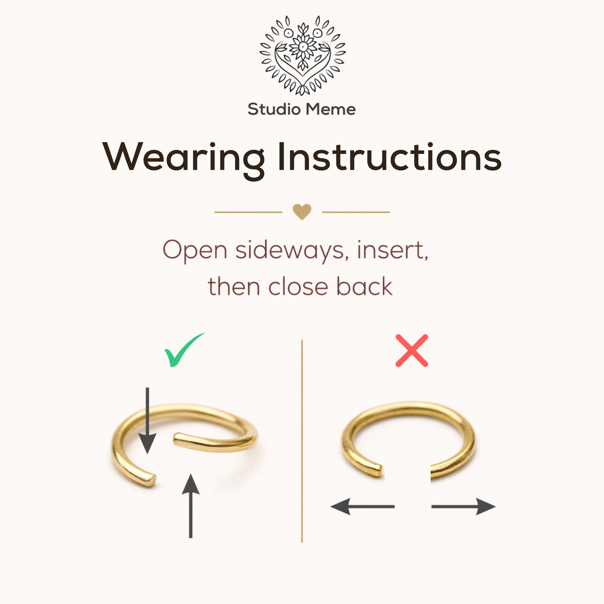 14k White Gold Nose Hoop – Dainty Indian Style Solid Gold Hoop Jewelry