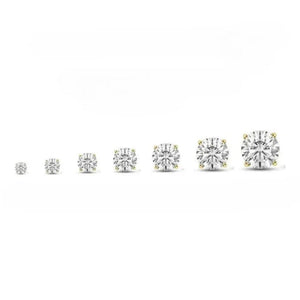 a series of diamond sizes, ranging from 1.5 mm to 5 mm, with each size represented by a corresponding diamond.
