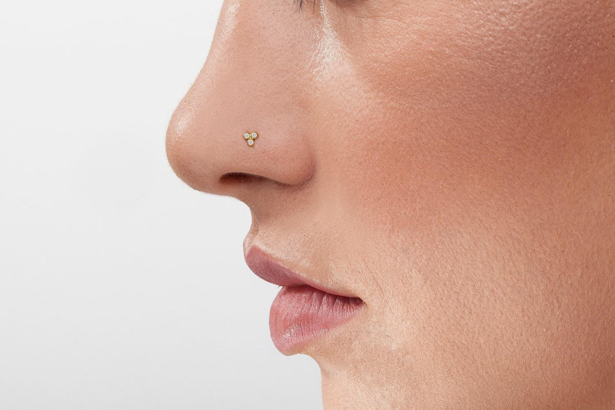 A close-up of a person's face, focusing on their nose and mouth area.