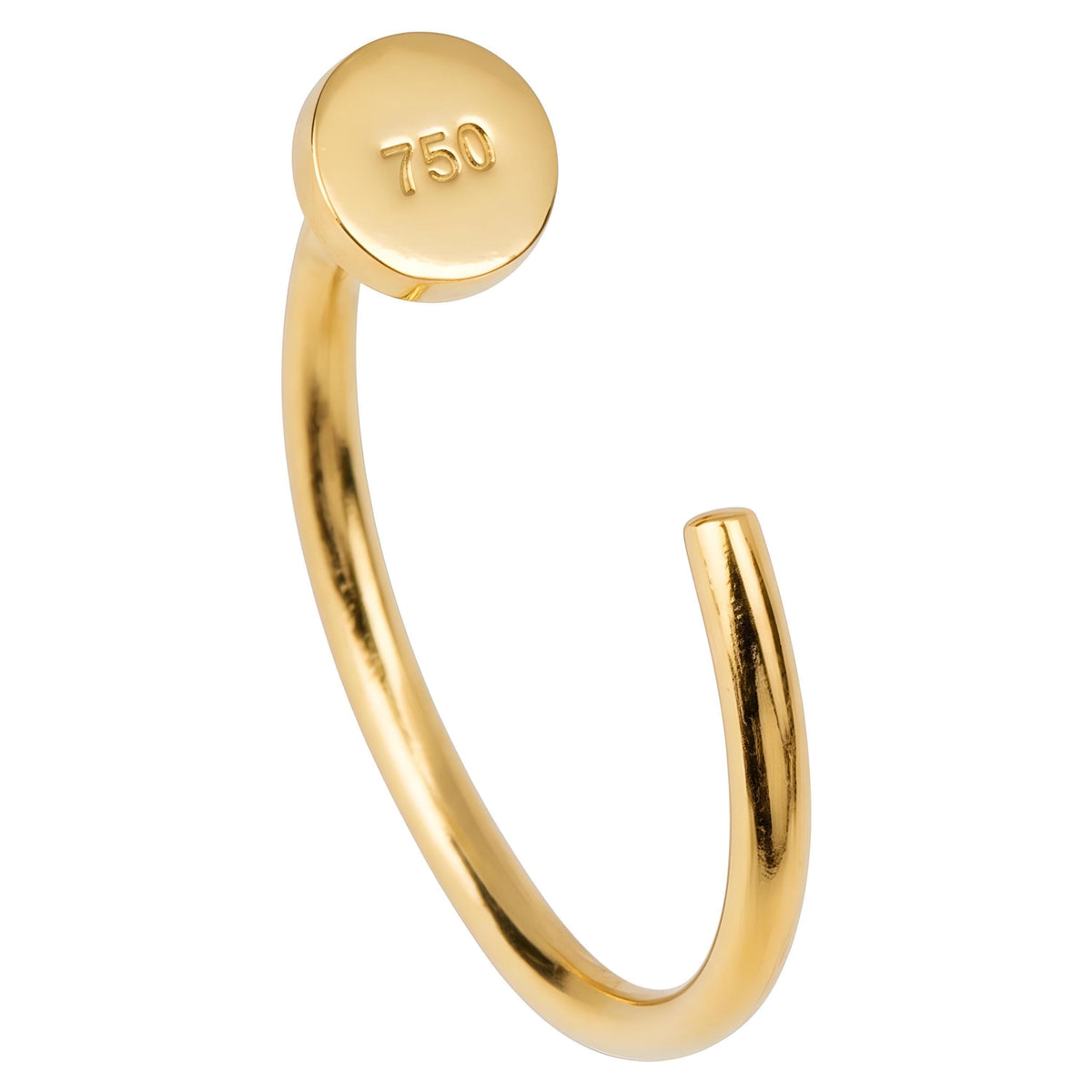 14k Gold Nose Hoop – Handcrafted Small Gold Hoop With Comfortable Fit & Hand-Smoothed Tips