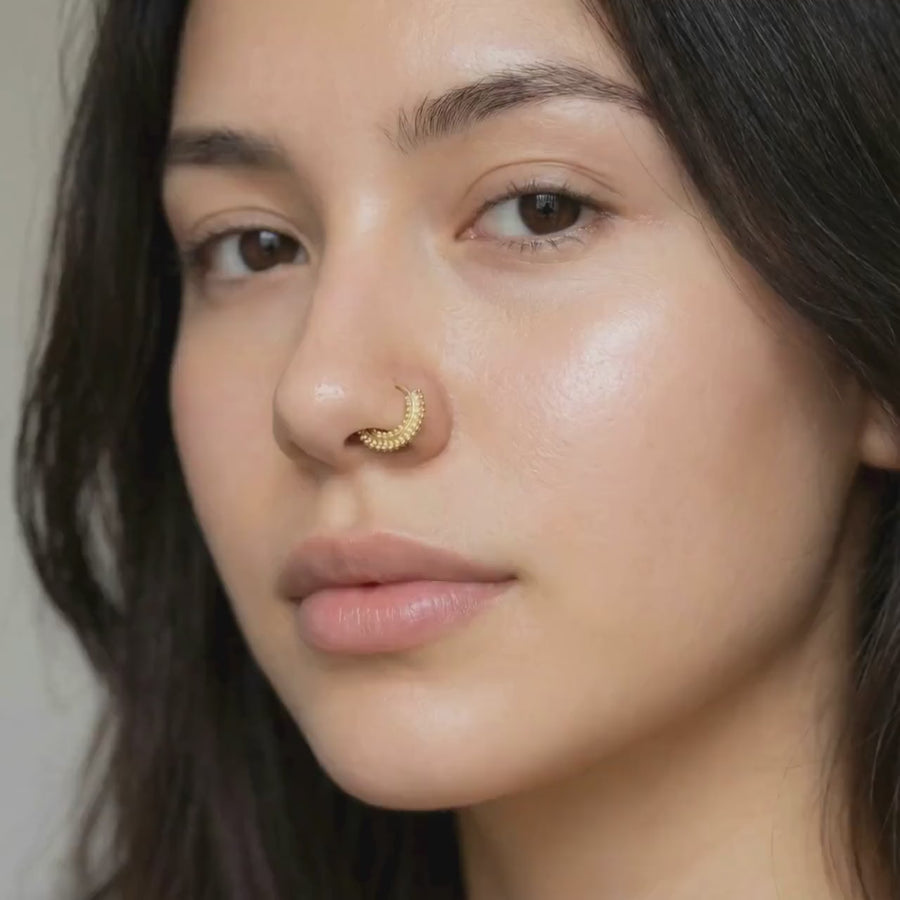 Sterling Silver Nose Ring – 20 Gauge Delicate Silver Hoop | Handmade Custom Fit