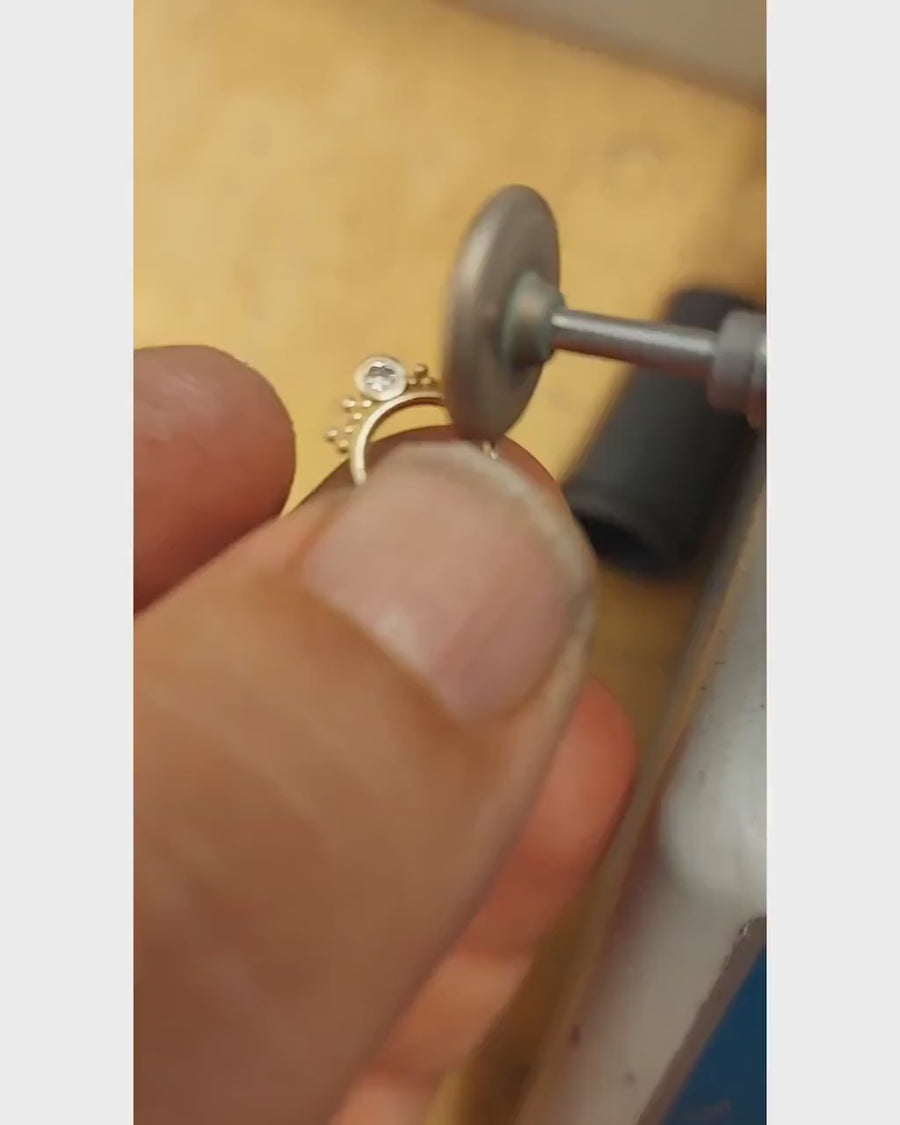 Daith Cartilage Ring - Solid Gold Cuff | 14K Yellow Rose White Gold Ear Jewelry