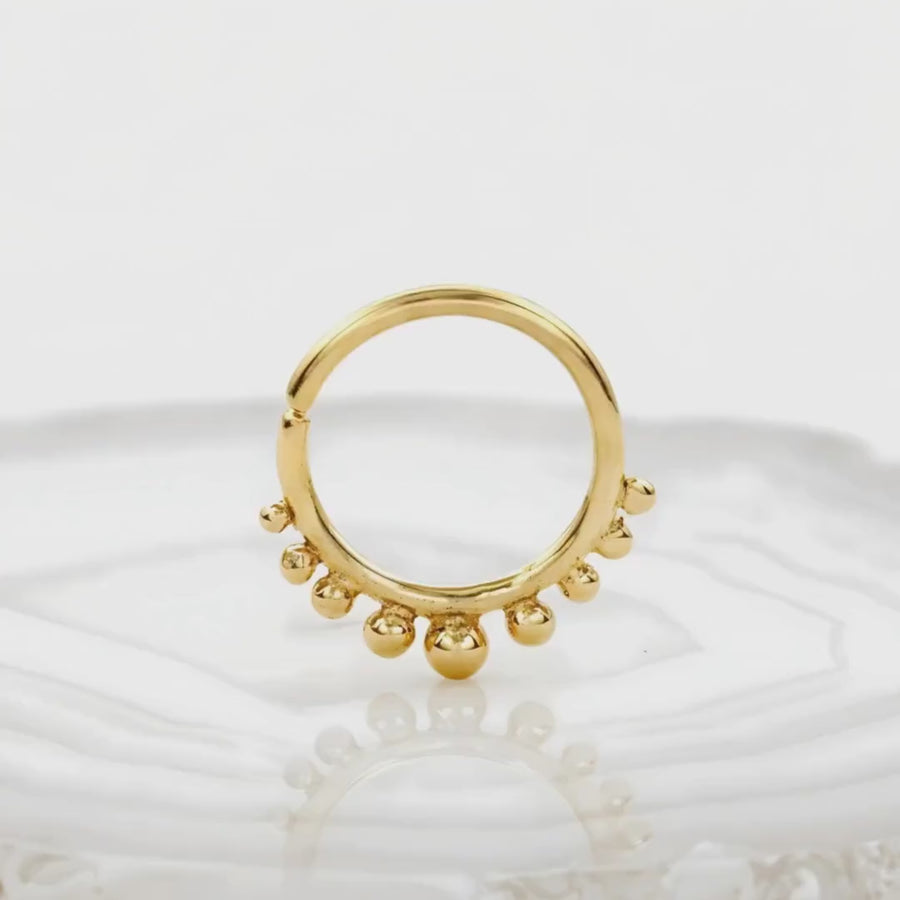 14k Gold Helix Hoop – Solid Gold Cartilage Piercing Jewelry, Nickel Free