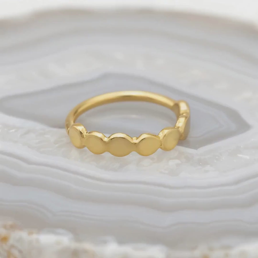 Gold Helix Hoop - Solid 14k Gold Cartilage Ring | Dainty Small Hoops