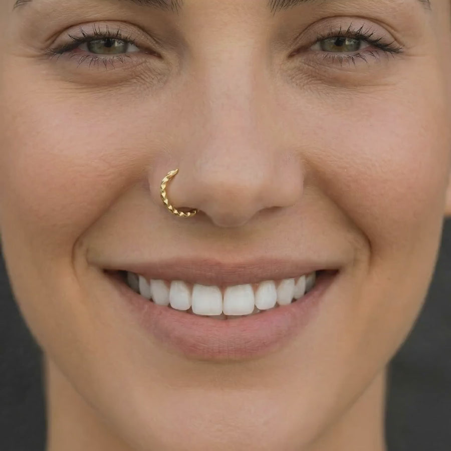Sterling Silver Nose Ring - Handmade 20 Gauge Silver Nose Hoop, Custom Fit