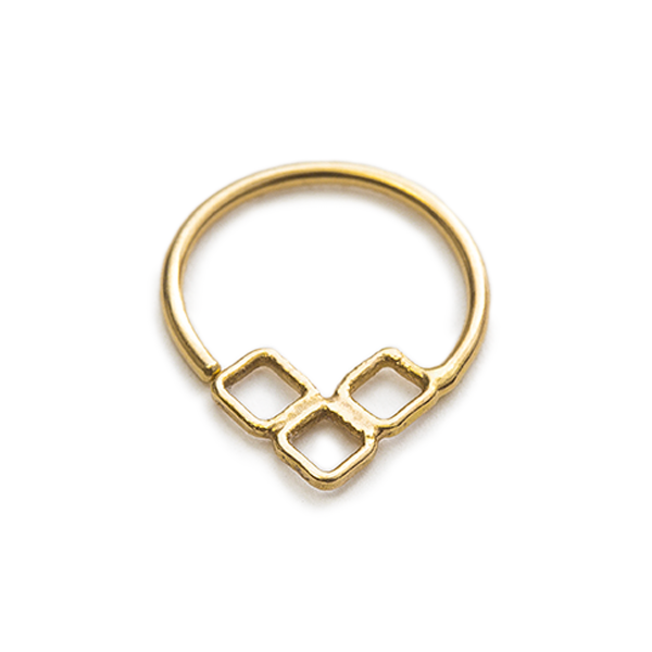 14k Gold Cartilage Ring - Solid Gold Ear Jewelry | Hypoallergenic Secure Fit