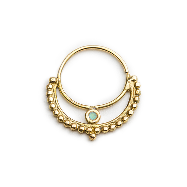14k Gold And Enamel Cartilage Ear Jewelry - Luna