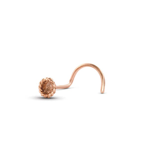 14k Solid Gold Tiny Circular Tragus Stud Earring - Joe