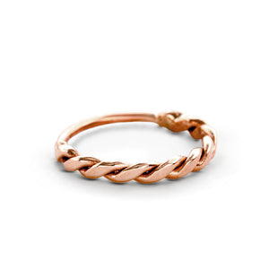 14k Solid Gold Twisted Helix Piercing Jewelry - Carla