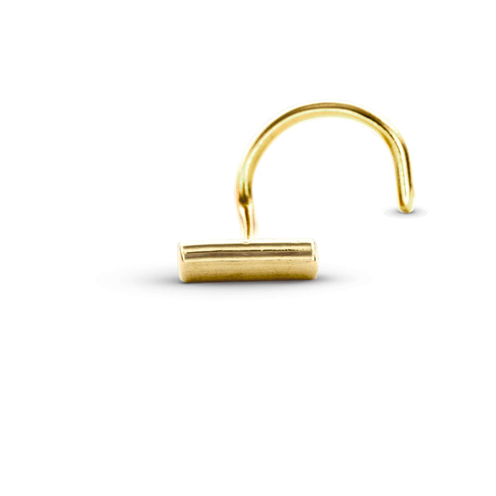 14 K Gold Bar Nose Stud Jewelry - Bia