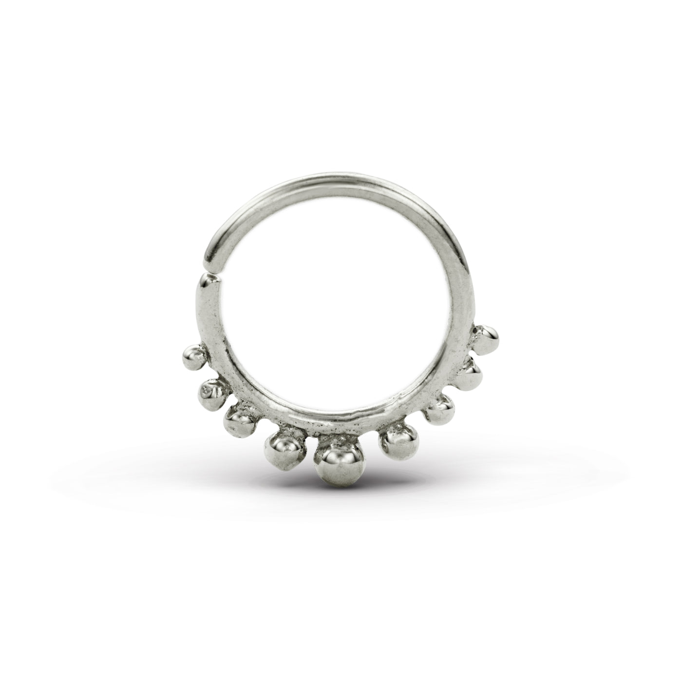 Buy cz delicate nose ring with rhodium plating for women american diamond