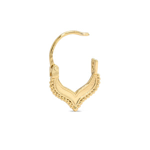 Gold Chevron Clicker Hoop Earrings - Nalu