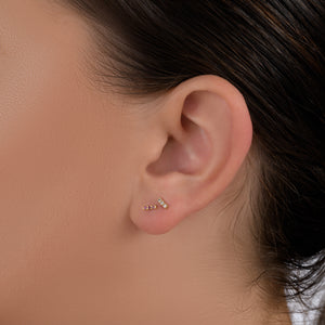 Diamond Bar Stud Earrings - Bia