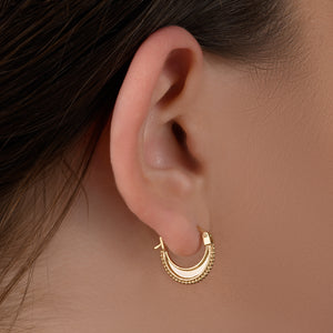 Crescent Gold Hoop Earrings - Isabelle