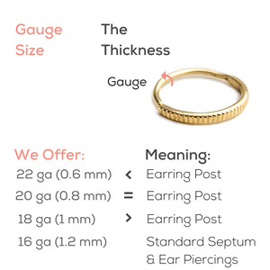 14k Solid Gold Twisted Helix Piercing Jewelry - Carla