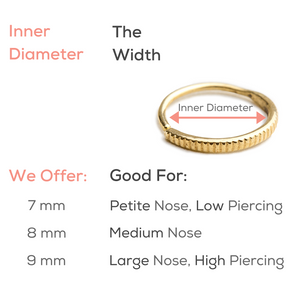 Twisted Nose Piercing Jewelry in Solid 14k Gold - Carla