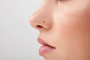 Solid 14k Gold Tiny Indian Nose Jewelry - Odde