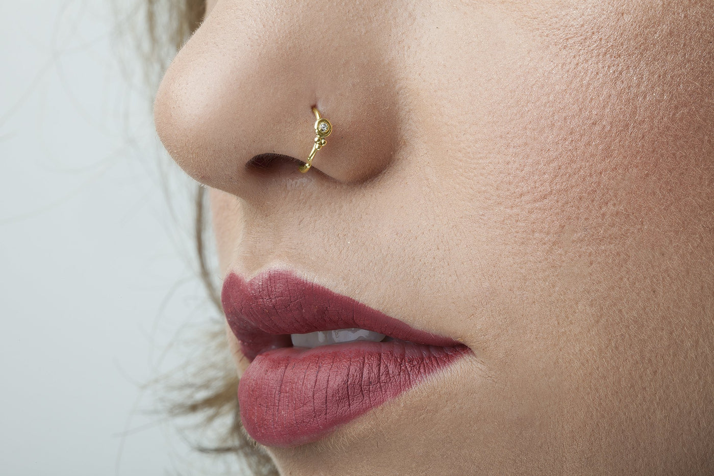 Diamond and gold nose ring Clearance
