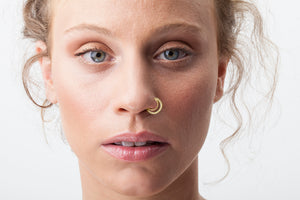 14k Gold Bold Indian Nose Ring Jewelry - Hannah P