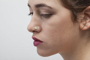 14k Solid Gold Indian Nose Stud Jewelry - Victoria