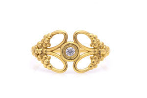Delicate 14k Gold Diamond Engagement Ring - Paloura