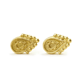 Tiny Stud Earrings in Solid 14k Gold - Elise