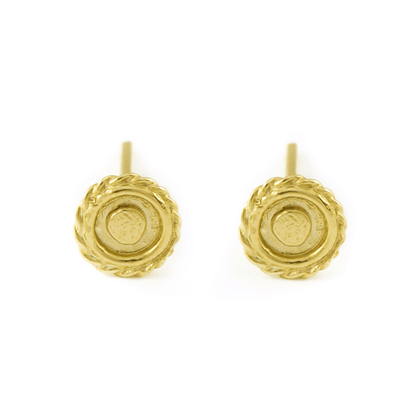 14k Gold Earrings - Small Round Studs | Solid Dainty Everyday Jewelry