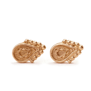 Tiny Stud Earrings in Solid 14k Gold - Elise