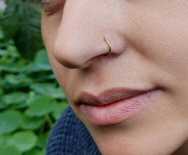 18k Gold Nose Hoop - Main Image
