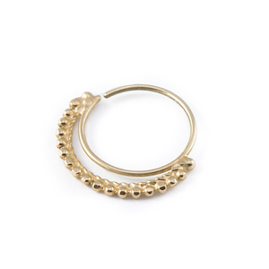 14k Gold Bold Indian Nose Ring Jewelry - Hannah P