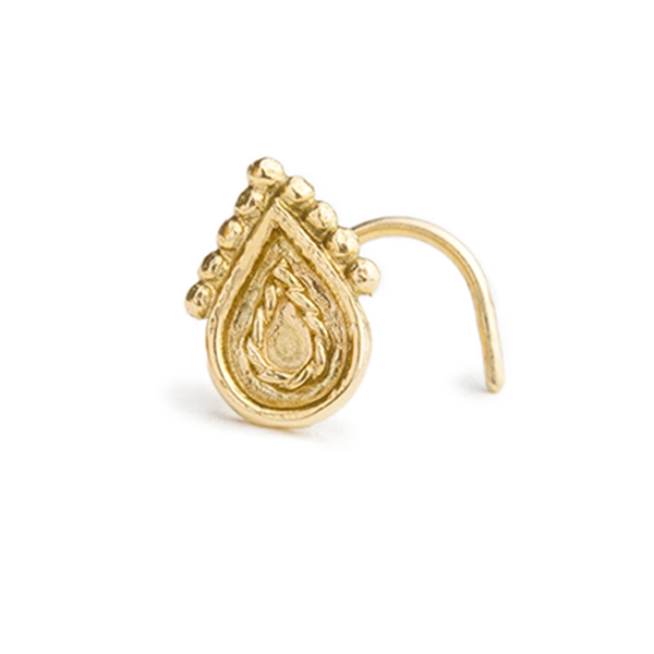 14k Solid Gold Tragus Piercing Stud Ear Jewelry - Elise